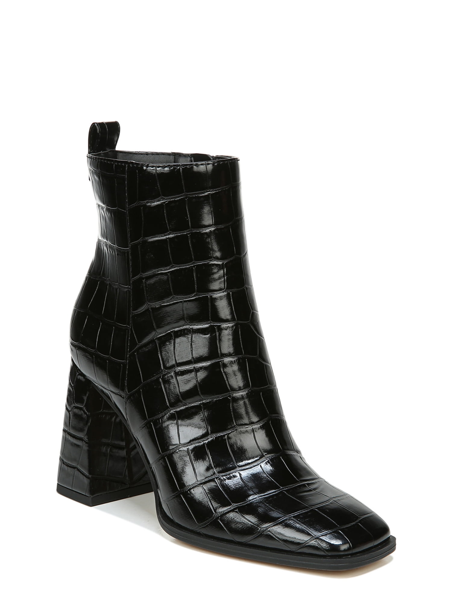 sam edelman black croc booties