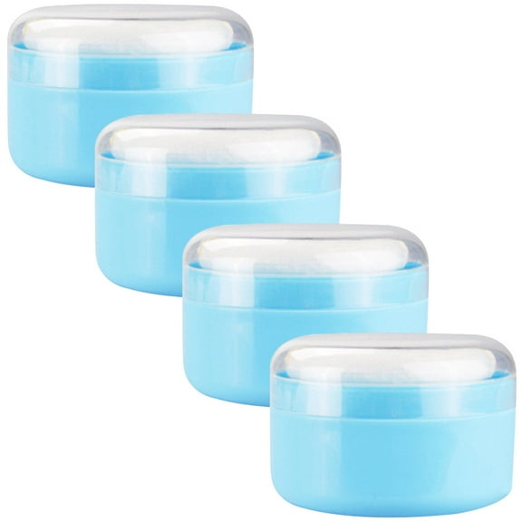 PAMINGONO 4-Pack Baby Body Powder Puff Set with Container, Soft and Gentle, 1x3.1x2.4in for Infant Care