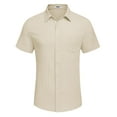 thumbnail image 5 of COOFANDY Men's Summer Linen Shirts Short Sleeve Button Down Shirts for Men Fashion Beach Casual Shirt, 5 of 7