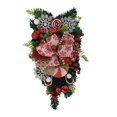 thumbnail image 1 of Teardrop Wreath, Artificial Door Swag, Wall Hanging Wreath Decorative for Garden Home Wedding Holiday Decor, 1 of 9