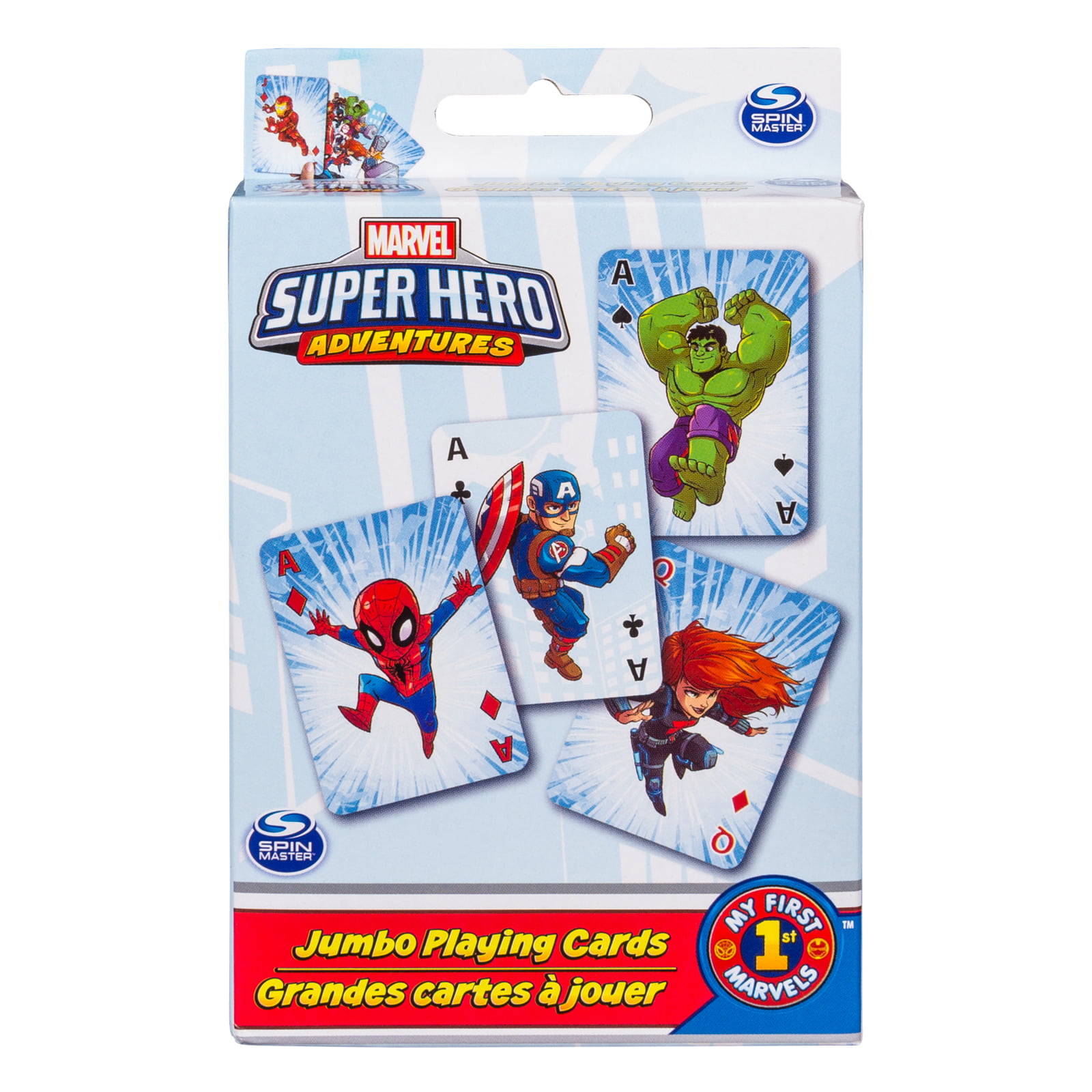 Avengers Spiderman NEW Details about  / Marvel Super Hero Adventures Jumbo Playing Cards