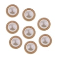 thumbnail image 4 of 2x 8 piezas de botones dorados con vástago de 16 mm, abalorios en apariencia de perla mayimx Botones de costura de perlas de cúpula, 4 of 9