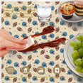 thumbnail image 6 of Football Helmet Beige Pattern Round Tablecloth 70"x70", Wrinkle Resistant Wipeable Table Cover for Kitchen Dining Room Picnic Patio and Party, 6 of 6