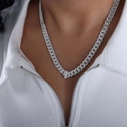 Simple Silver Chain Layered Necklaces For Women, Statement Stainless Steel Adjustable Choker Necklace Summer Prom Jewelry Gift[o7744]