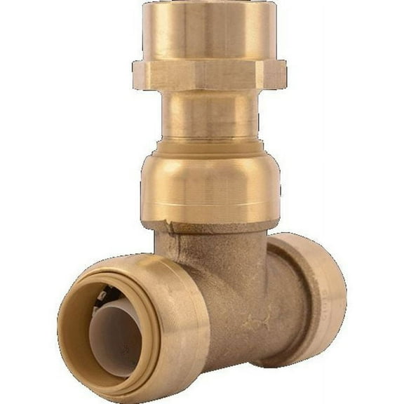 Sharkbite U462lf 3/4" Thread Adapter Center Tee Valve - Brass