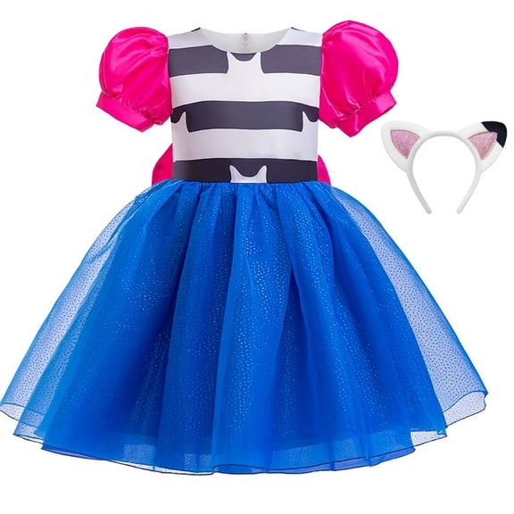 Lstmmwd  Rainbow Costumes for Girls with Cat Headband Party Dress Up 4-9Y