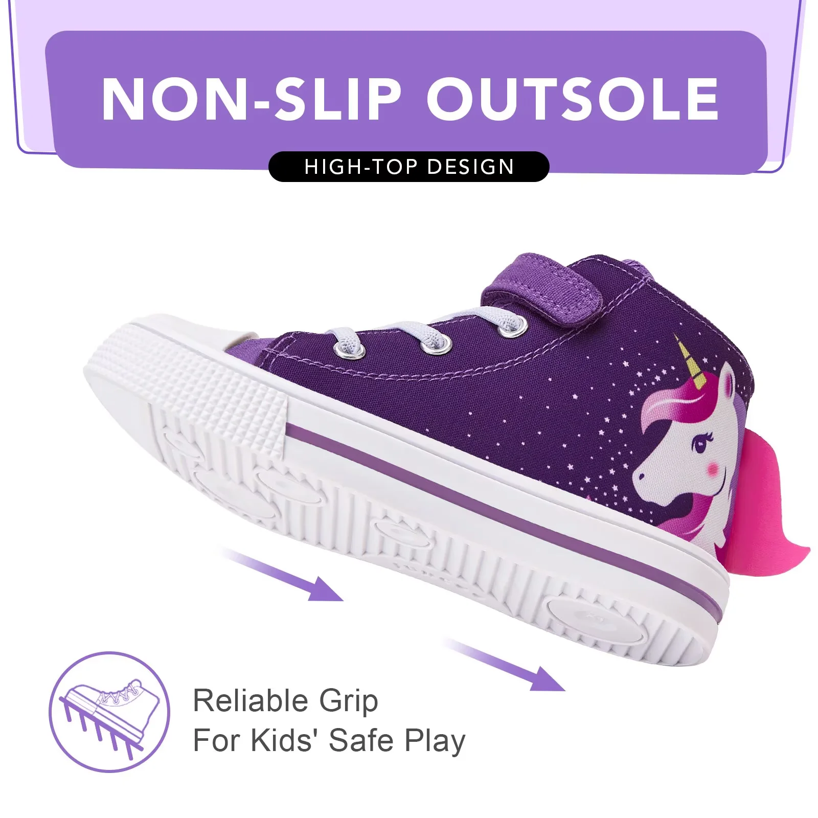 Funcoo Plus Kids High Top Canvas Sneakers photo 3