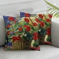 thumbnail image 3 of BANET Set of 2 Basket Pillow Covers Flower Outdoor Square Indoor Decorative Throw Pillows 12x12in, 3 of 7