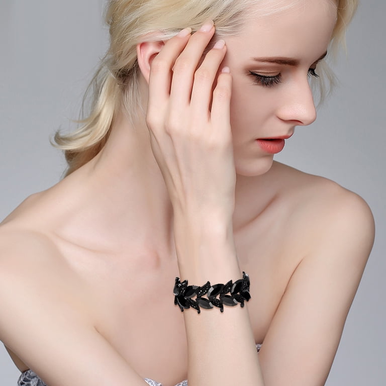 Wedure Wedding Bridal Bracelet for Women Marquise-Shape  display picture 2