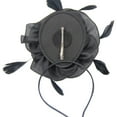 thumbnail image 4 of Chapeau pour Femmes Mariage Fleur Cocktail Maille Plumes Pince à Cheveux Serre-Tête Thé, 4 of 4