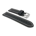 thumbnail image 3 of 22mm Racer, White Stitching, Leather Watch Strap Band, Stainless Steel Buckle, 3 of 7