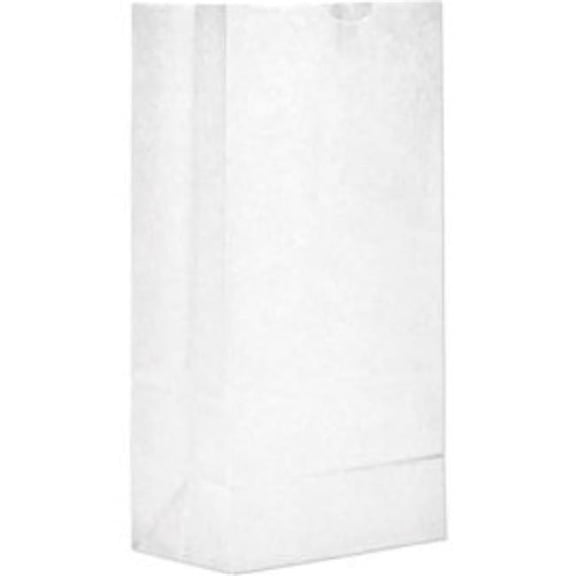 United Stationers Supply B567431 Duro Bag Paper Grocery Bags - No. 10 - 6.312 x 4.187 x 13.375 in. - White - Pack of 500