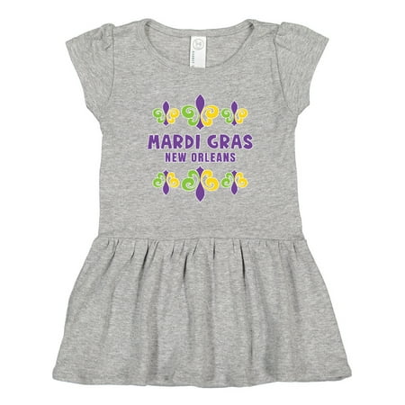 

Inktastic Mardi Gras New Orleans with Fleur De Lis Trio Gift Toddler Girl Dress