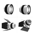 thumbnail image 6 of Lens Fresnel Lens For  Mount 10- 45 Optical Focusing 10X Brighter With Detachable 4 Leaf Barn Door For Studio Continuous Light Shaping Tool, 6 of 7