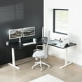 thumbnail image 3 of VIVO Electric 77" x 71" Corner Stand Up Desk, Black Table Tops, White Frame, 3 of 8