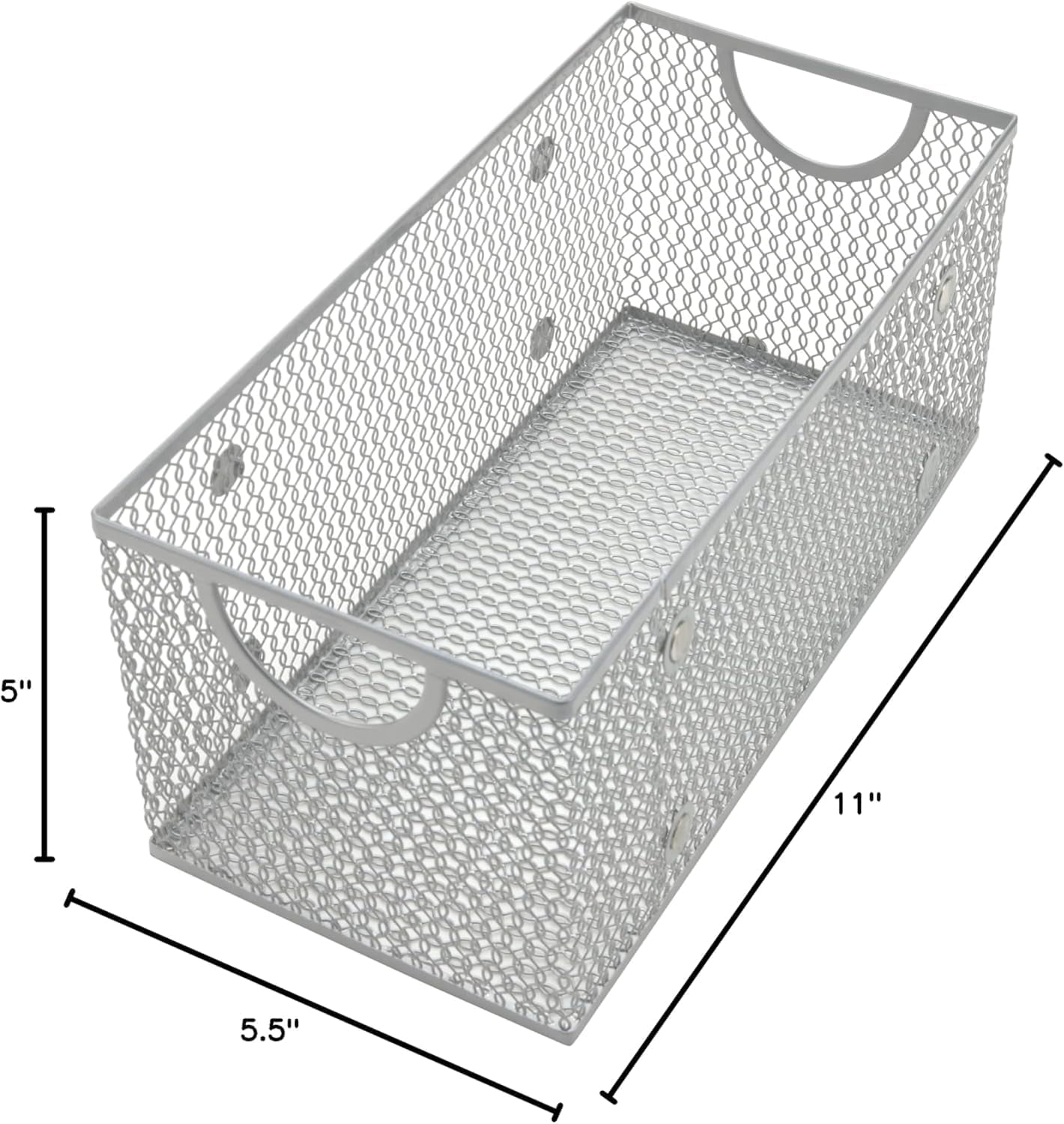 YBM Home Wire Mesh Storage Basket Organizer for CD and DVDs - 2 Pack