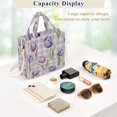 thumbnail image 4 of Corduroy Composite Fabric Tote Bag Magnetic Snap Large Capacity Crossbody Bag Beige Shoulder Strap Beautiful Pinkish-purple Tulips, 4 of 8