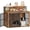 Rustic Brown, variant on 39.4" Large wooden dog crate, Indoor Dog Kennel with Barn Door for Medium/Large Dogs, 3 Doors dog Crate Furniture with Storage, White Brown
