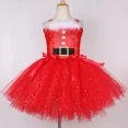 thumbnail image 5 of Vestido de tutú rojo brillante de Papá Noel, disfraz navideño para niñas, vestido de princesa con lentejuelas brillantes, vestido de fiesta de Navidad para niños, vestido de baile de Año Nuevo, 5 of 5