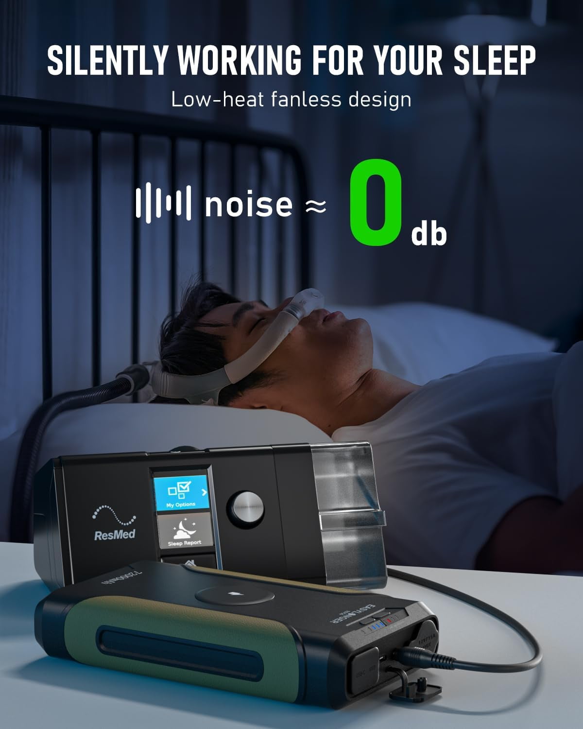 EASYLONGER 266.4Wh CPAP Battery Backup, Compatible with ResMed AirSense 11, AirCurve 11, AirSense 10, AirCurve 10, AirMini, S9, Philips DreamStation 2, DreamStation