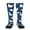 2 Black-2, variant on Cute Goose On Blue Sky print thigh-high socks, crafted for both men and women with a stretchy, high-opaque design perfect for daily wear