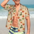 thumbnail image 5 of Lsque Floral Strawberr pattern Hawaiian Shirt for Men, Unisex Summer Beach Casual Short Sleeve Button Down Shirts-Small, 5 of 9
