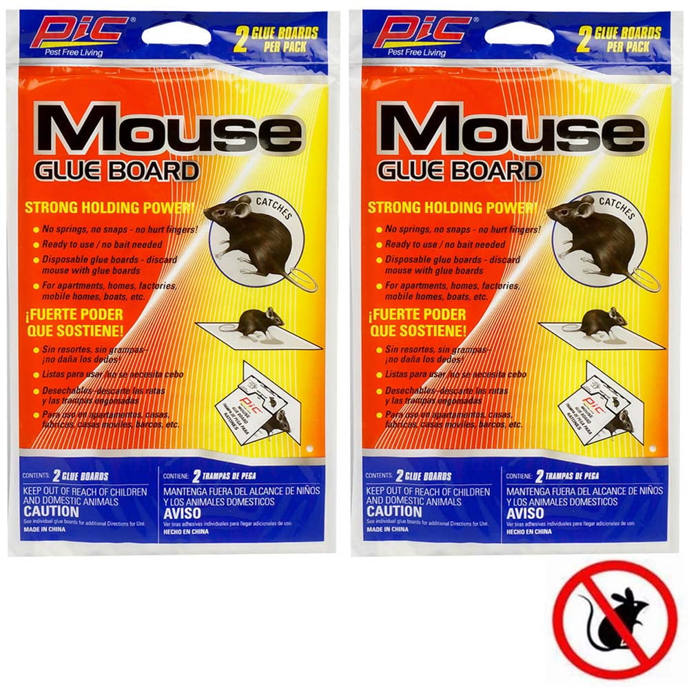 4 Mouse Sticky Boards Glue Traps Disposable Rat Mice Rodent Insect 8' x 5.5'