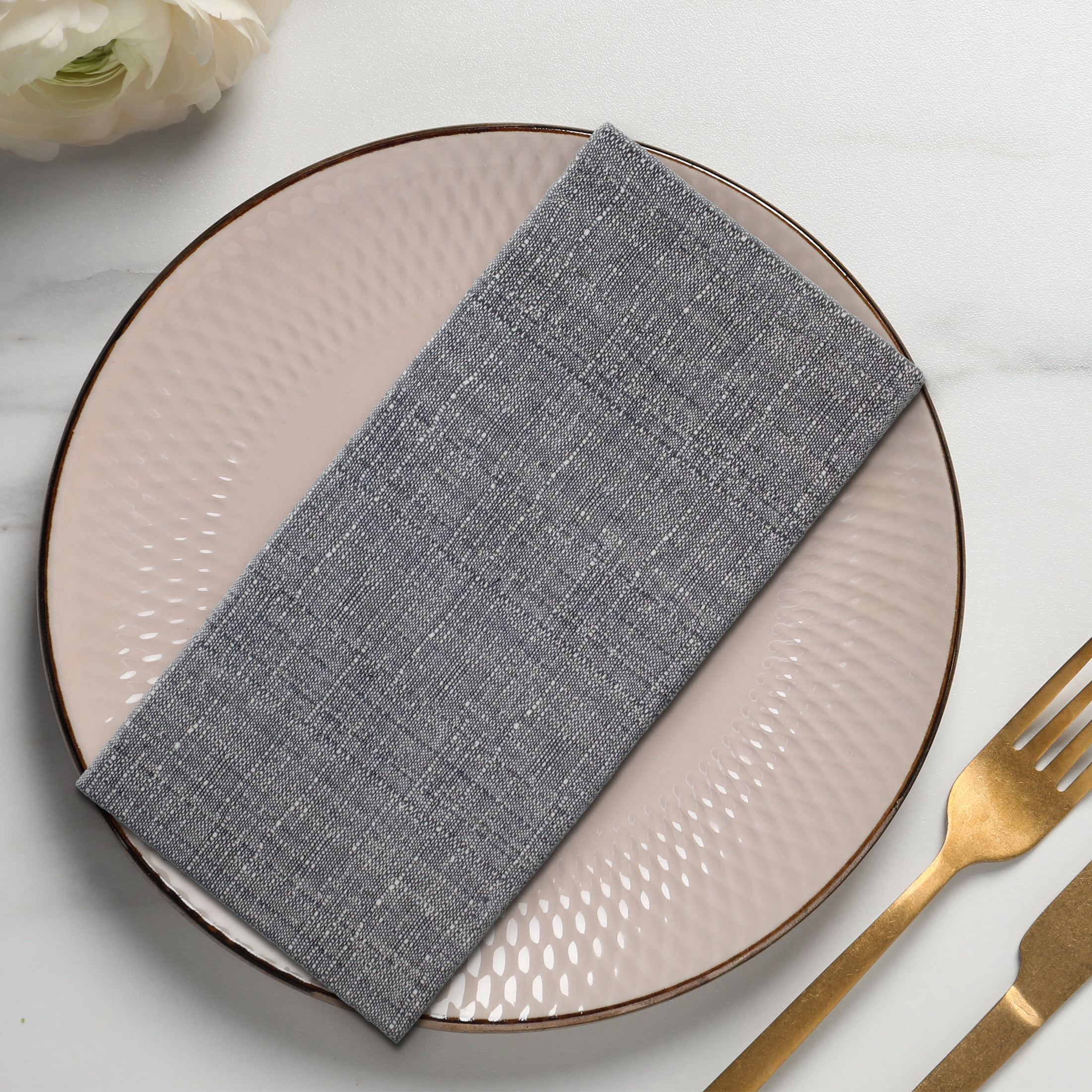 Better Homes & Gardens Cloth Napkins, Grey, 4 Pack, 20 in x 20 in Each