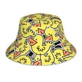 thumbnail image 3 of Daiia Ducks Pattern Bucket Hat - Trendy Cotton Sun Hat for Beach, Golf, Fishing - Fun Outdoor Vacation Boonie for Men and Women, 3 of 9