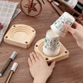 thumbnail image 3 of 2 portavasos con ranura para marcadores, organizador de vasos de madera, dispensador de vasos de plástico/papel, soporte para vasos, soporte de madera para fiestas, 3 of 5