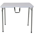 thumbnail image 3 of Flash Furniture Kathryn 2.79-Foot Square Bi-Fold Granite White Plastic Folding Table with Carrying Handle, 3 of 5
