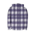 thumbnail image 3 of Women Fleece Lined Plaid Hooded Jackets Casual Long Sleeve Sweatshirt Full Zip Winter Warm Fuzzy Coat New Jacket for Women Purple XXL, 3 of 8