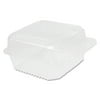 Dart Staylock Clear Hinged Container Square Deep Base, 6 1/10x6 1/2x3,125/PK 4 PK/CT -DCCC25UT1