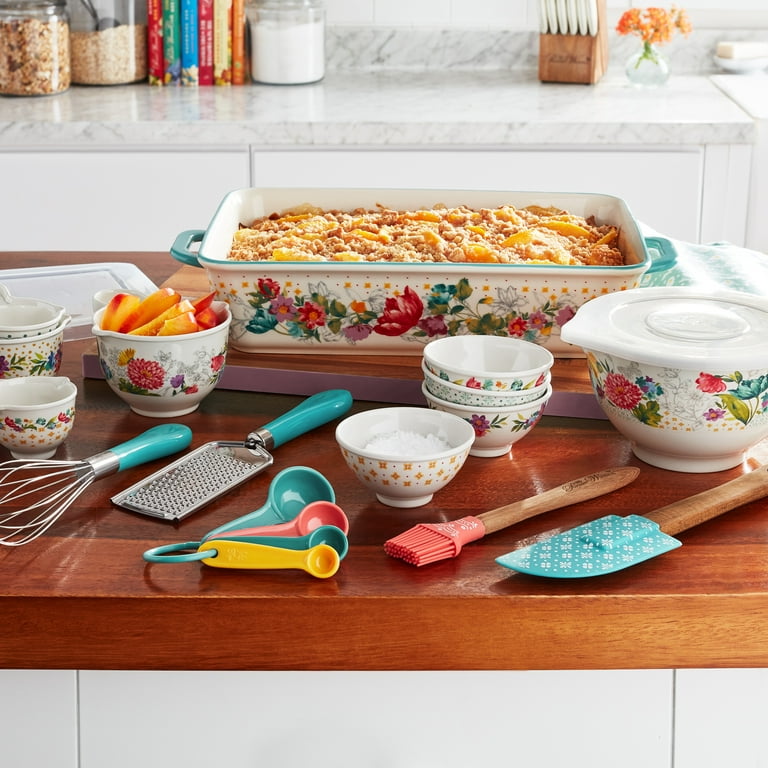 The Pioneer Woman Blooming Bouquet 20-Piece Bake & Prep Set with Baking  Dish & Measuring Cups 