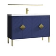 thumbnail image 2 of Tennant Brand 48" Modern Style Navy Blue Bathroom Vanity with Acrylic Top, 2 of 7