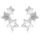 thumbnail image 1 of Pendientes de plata con forma de estrella triple y circonita cúbica, 1 of 4