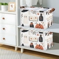 thumbnail image 2 of Yayeee Foldable Storage Basket for Shelves with Handles Waterproof Cloth Bins, Cartoon Halloween Ghosts, 2 of 7
