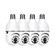 thumbnail image 1 of 4 Piezas Camara Tipo Foco 360° Impermeable De1080 Con Wifi Malubero Blanco, 1 of 5