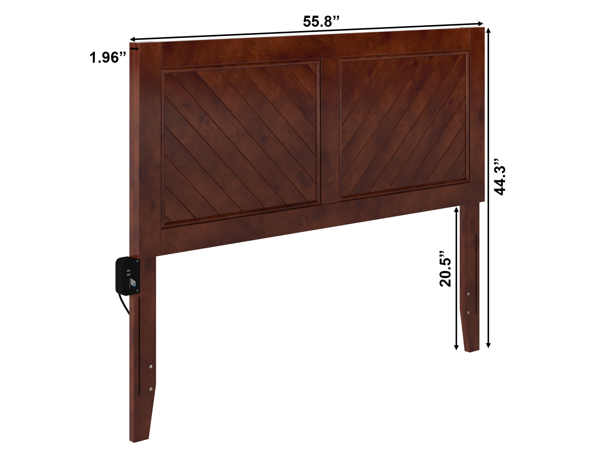 AFI Canyon Walnut Wood Rustic Farmhouse Headboard, Full