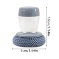 thumbnail image 3 of Pressurized Automatic Liquid-Dispensing Dish Washing Brush, 1Pc Handle + 1Pc Replacement Ball, Kitchen Cleaning Scrubber For Stove & Cookware, Non-Scratch Wire Ball Scrubber, 3 of 6
