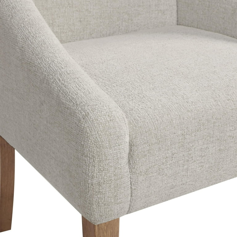 Monarch Dining Chair in Cream Fabric with Medium Espresso Wood