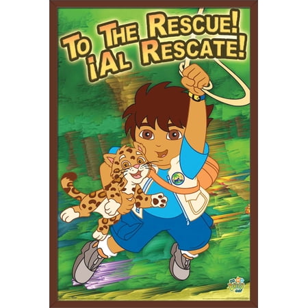 Nickelodeon Go Diego Go - To The Rescue Wall Poster, 22.375" x 34", Framed