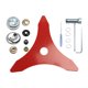 thumbnail image 1 of Cuchillas desbrozadoras de 3 dientes, cuchillas desbrozadoras, accesorios universales engrosados, piezas resistentes para cortacésped, repuestos para césped 15 piezas, 1 of 8