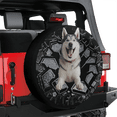thumbnail image 3 of Lotusprinthandmade Husky Crack Spare Tire Cover Without Backup Camera Hole 6 Sizes, 3 of 8