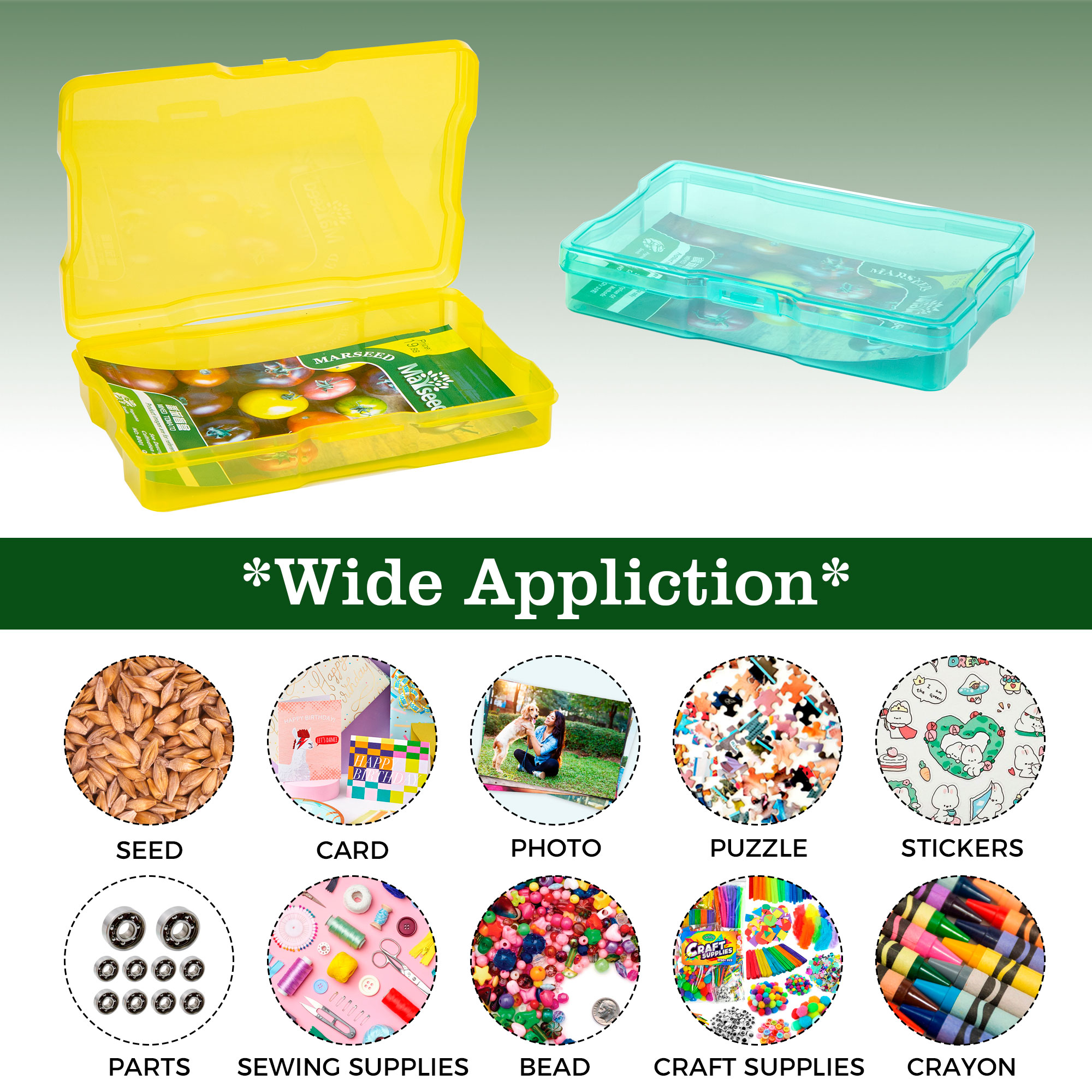 Find Scrapblooms Dark Green Seed Packets Storage Organizer For Gargen Planting，16pcs 4×6 inch Colorful Seed Boxes With 16 pcs seed bags