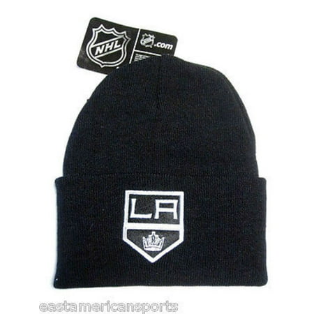 Logo Knit Cap - Los Angeles Kings NHL Black Cuffed w/ Logo Knit Hat Cap Ski Snow Winter Beanie