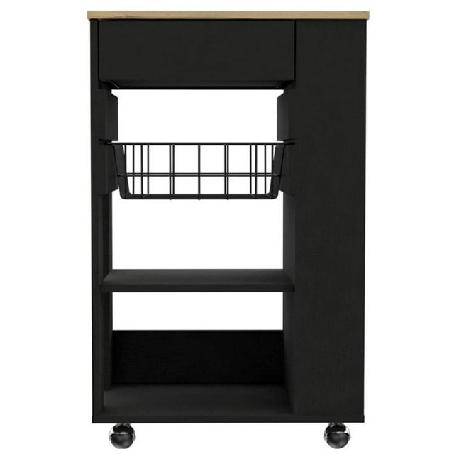 TUHOME Blosson Kitchen Cart Engineered Wood Kitchen Carts in Multi-color