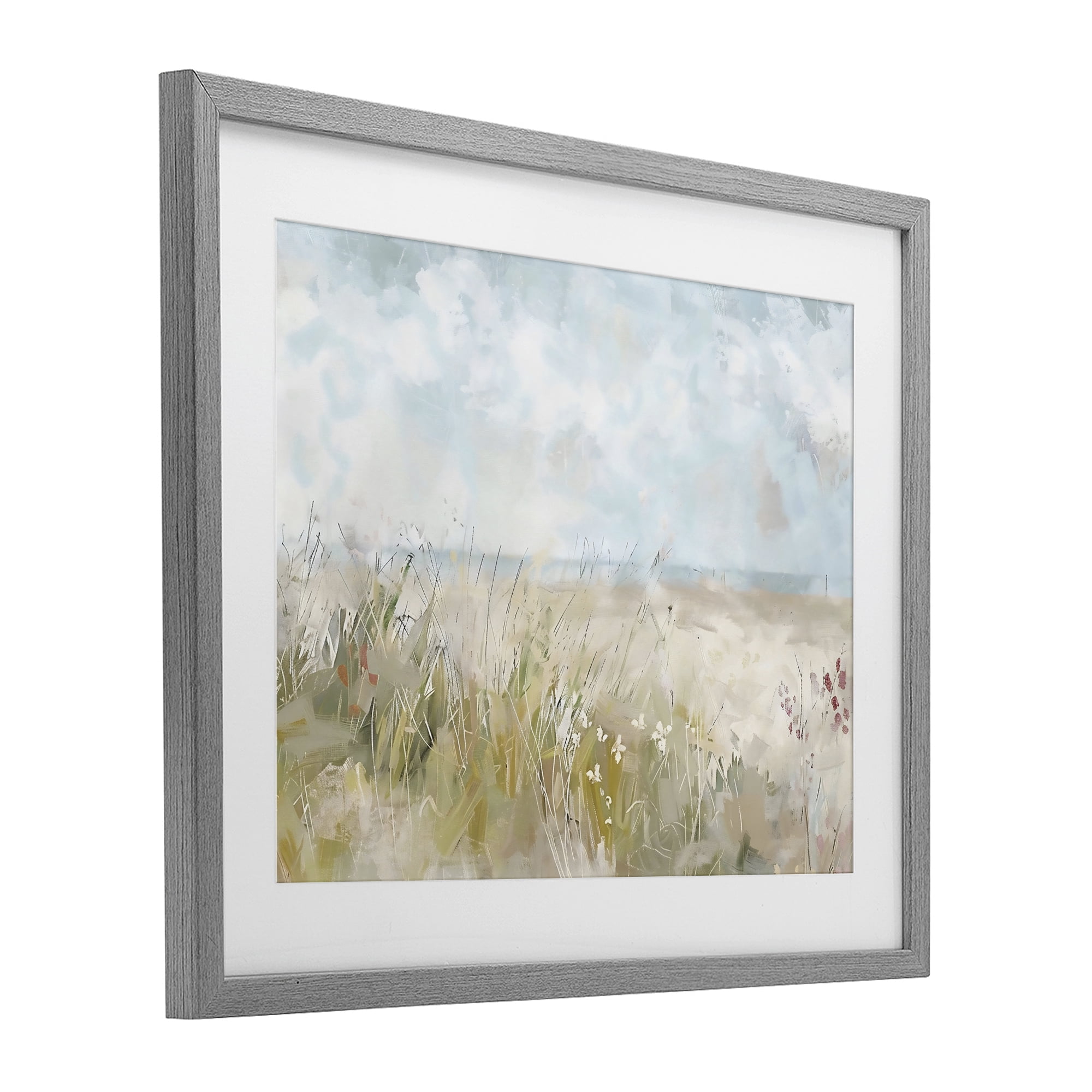 Stupell Industries Flowers By The Ocean Gray Framed Print Under Glass, design by Creative Studio