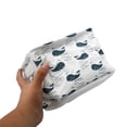thumbnail image 3 of Caja de almacenamiento de maquillaje con patrón de ballena de tela para el hogar, 3 of 7