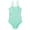 Blue-green, variant on Usaibhir Girl's Solid Cut Out Sleeveless One Piece Swimsuit Bathing Suits Swimwear Beachwear for Kids 7-14 Years